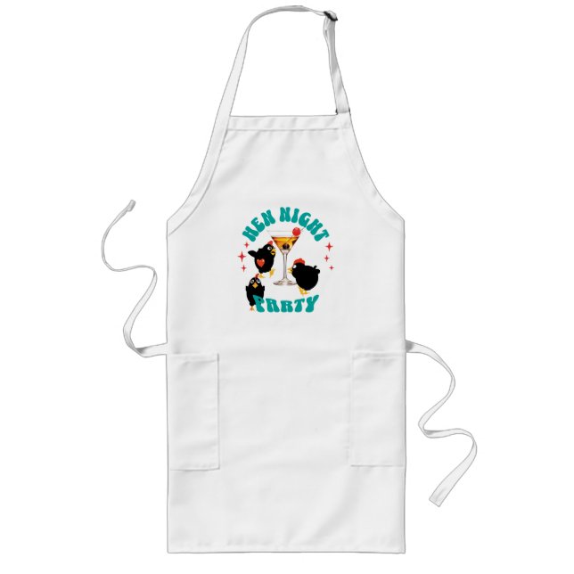 Funny Hens Night Party Funny Chicken  Long Apron (Front)