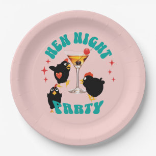 Funny Hens Night Party Funny Chicken Paper Plate