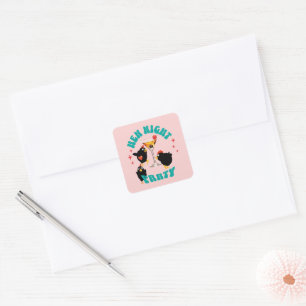 Funny Hens Night Party Funny Chicken Square Sticker