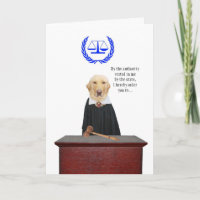Funny Here Comes the Judge Dog Birthday