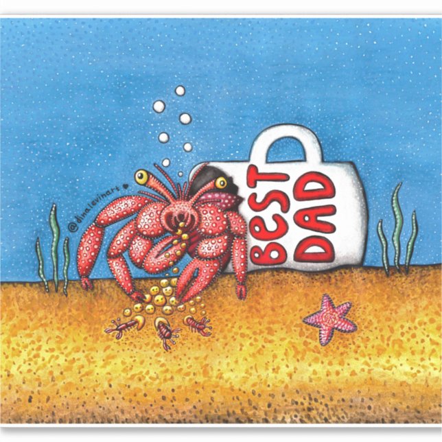 Funny Hermit Crab Father's Day Best Dad (Front)