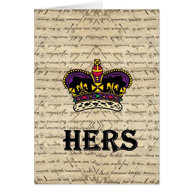 Funny hers text & crown (Front)