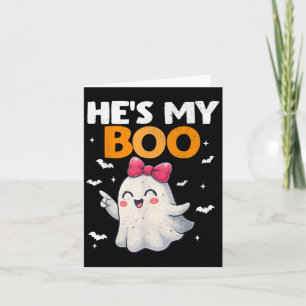 Funny Hes My Boo Couple Ghost Halloween Costumes W Card