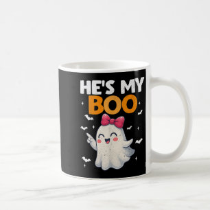 Funny Hes My Boo Couple Ghost Halloween Costumes W Coffee Mug