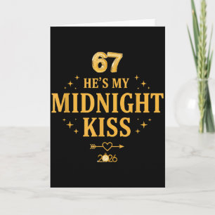 Funny Hes My Midnight Kiss Couple New Year Eve  Card