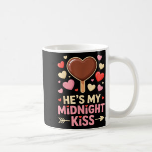 Funny Hes My Midnight Kiss Valentine Matching Coup Coffee Mug