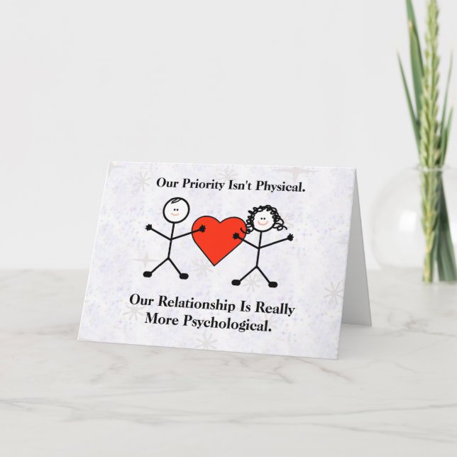 Funny Heterosexual  Couple Valentine's Day Card (Front)