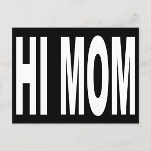 Funny Hi Mum in Large Letters Postcard