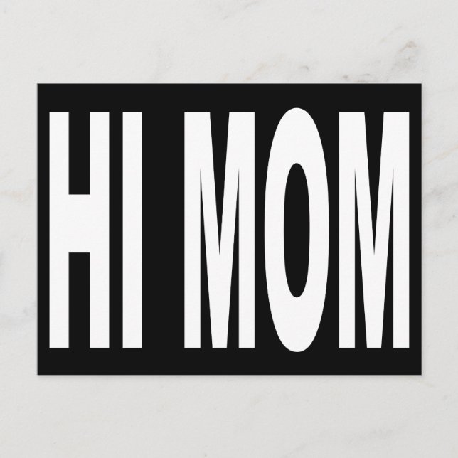 Funny Hi Mum in Large Letters Postcard (Front)