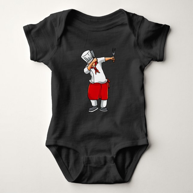 Funny Hibachi Chef Japanese Cook Food Lover Baby Bodysuit (Front)