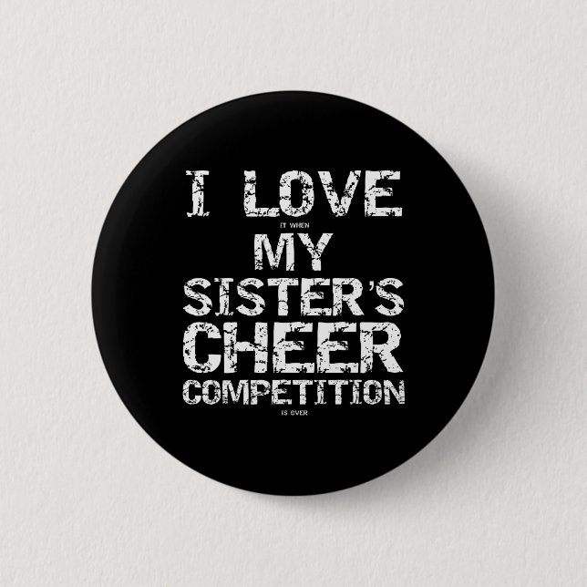 Funny Hidden Text Joke Cheer Competition Gift For  6 Cm Round Badge (Front)