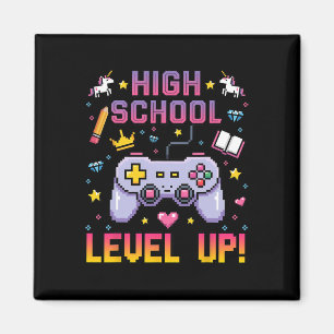 Funny High School Level Up Gamer Ck To School Kids Magnet