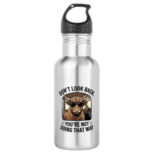 Funny Highland Cow Don’t Look Back Retro 532 Ml Water Bottle