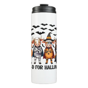 Funny Highland Cow Moo-d for Halloween Thermal Tumbler