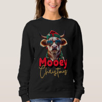 Funny Highland Cow Mooey Christmas Scottish Family