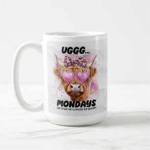 Funny Highland Cow Mug – Ugh Mondays Heifer