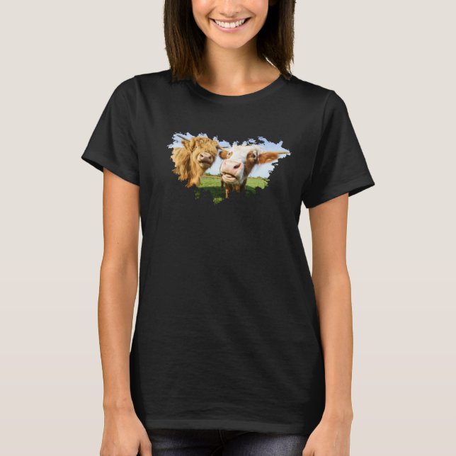 Funny Highland Cows T-Shirt (Front)