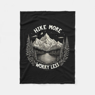 Funny hike more hiking hiker humour camping fleece blanket