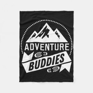 Funny Hiker Hiking Adventure Buddies Camping Fleece Blanket