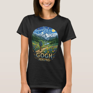 Funny hiker starry night art van gogh gogh hiking T-Shirt
