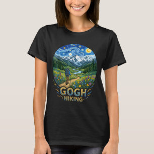 Funny hiker starry night art van gogh gogh hiking T-Shirt