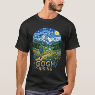 Funny hiker starry night art van gogh gogh hiking  T-Shirt