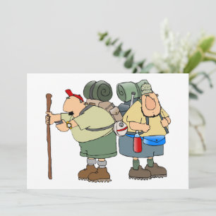 Funny Hikers Outdoor Adventure Camping Humour  Invitation