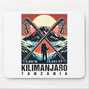Funny Hiking Art Climbed Mount Kilimanjaro For Hik Mouse Pad