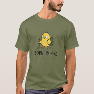 Funny Hiking Bird Cartoon T-Shirt