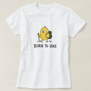 Funny Hiking Bird Cartoon T-Shirt