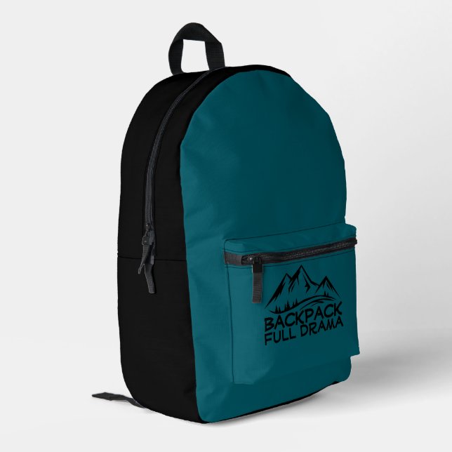 Funny Hiking blue Daypack for Trail Trips  Printed Backpack (Back Corner Left)