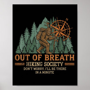 Funny Hiking Camping Hikers Outdoors Lover Vintage Poster