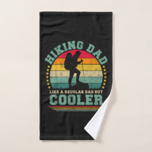 Funny Hiking Dad Like A Regular Dad Hiking Hand Towel