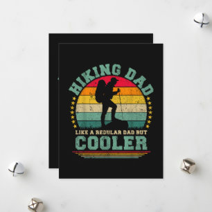 Funny Hiking Dad Like A Regular Dad Hiking Holiday Card