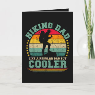 Funny Hiking Dad Like A Regular Dad Hiking Holiday Card