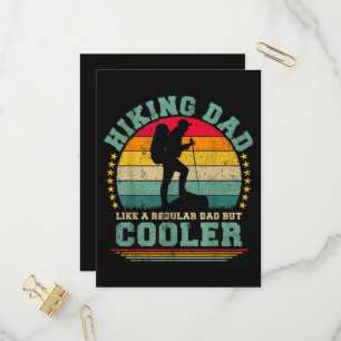 Funny Hiking Dad Like A Regular Dad Hiking Invitation Postcard