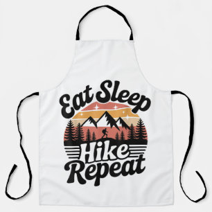 Funny Hiking Eat Sleep Hike Repeat Apron