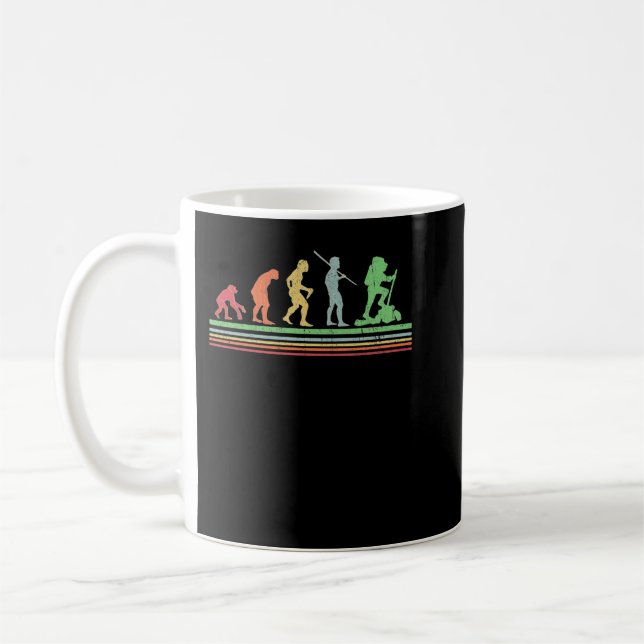 Funny hiking evolution t-shirt gift for hikers coffee mug (Left)