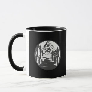 Funny Hiking Mountains - Forest Circle Tree Mug