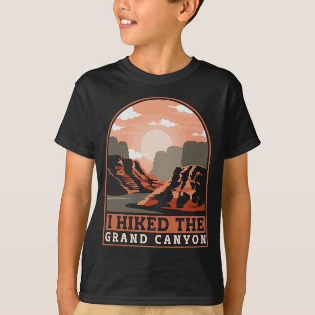 Funny Hiking Mountains I Hiked The Grand Canyon T-Shirt (Front)