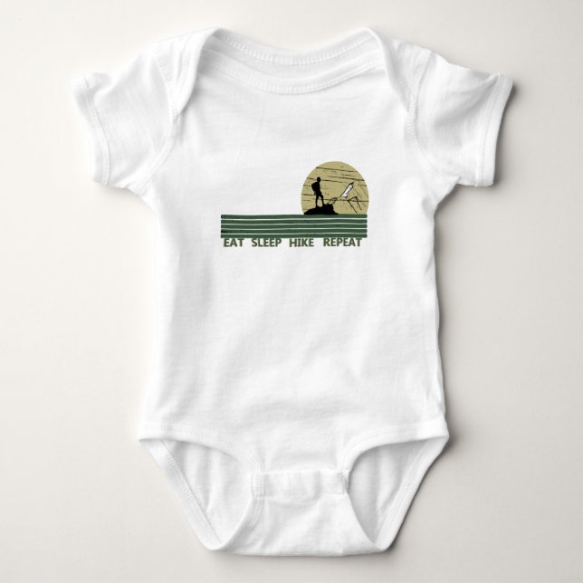 Funny hiking sayings baby bodysuit (Front)