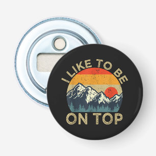 Funny Hiking Vintage Mountain Sunset Outdoor Hiker Bottle Opener