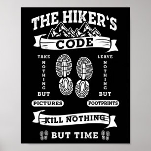 Funny Hiking Wanderlust Climbing Byckpacking Poster