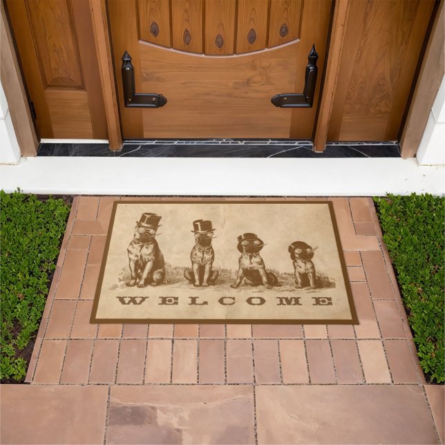 Funny Hilarious Bulldogs Personalised Doormat (Outdoor)