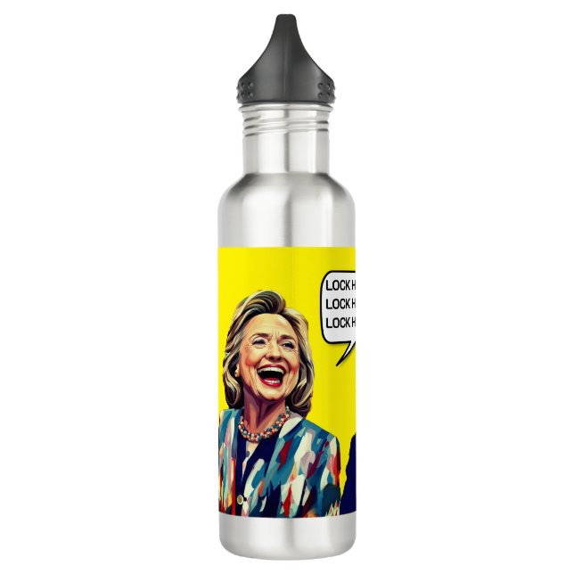Funny Hillary Says Lock Trump Up 710 Ml Water Bottle (Left)