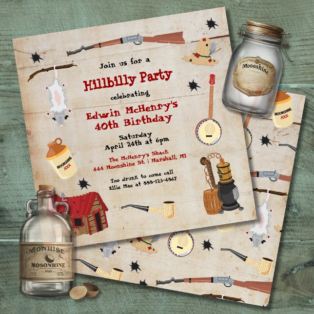 Funny Hillbilly Party Invitation (Creator Uploaded)