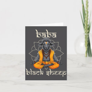 Funny Hindu Sritual Sheep Humour Sadhu Guru Witty Card