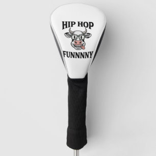 Funny Hip Hop Cow Vintage Engraving Shirt Design_1 Golf Head Cover