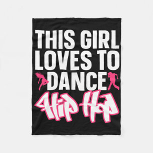 Funny Hip Hop Dancing Art For Kids Girls Women Hip Fleece Blanket