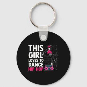 Funny Hip Hop Dancing Art For Kids Girls Women Hip Key Ring